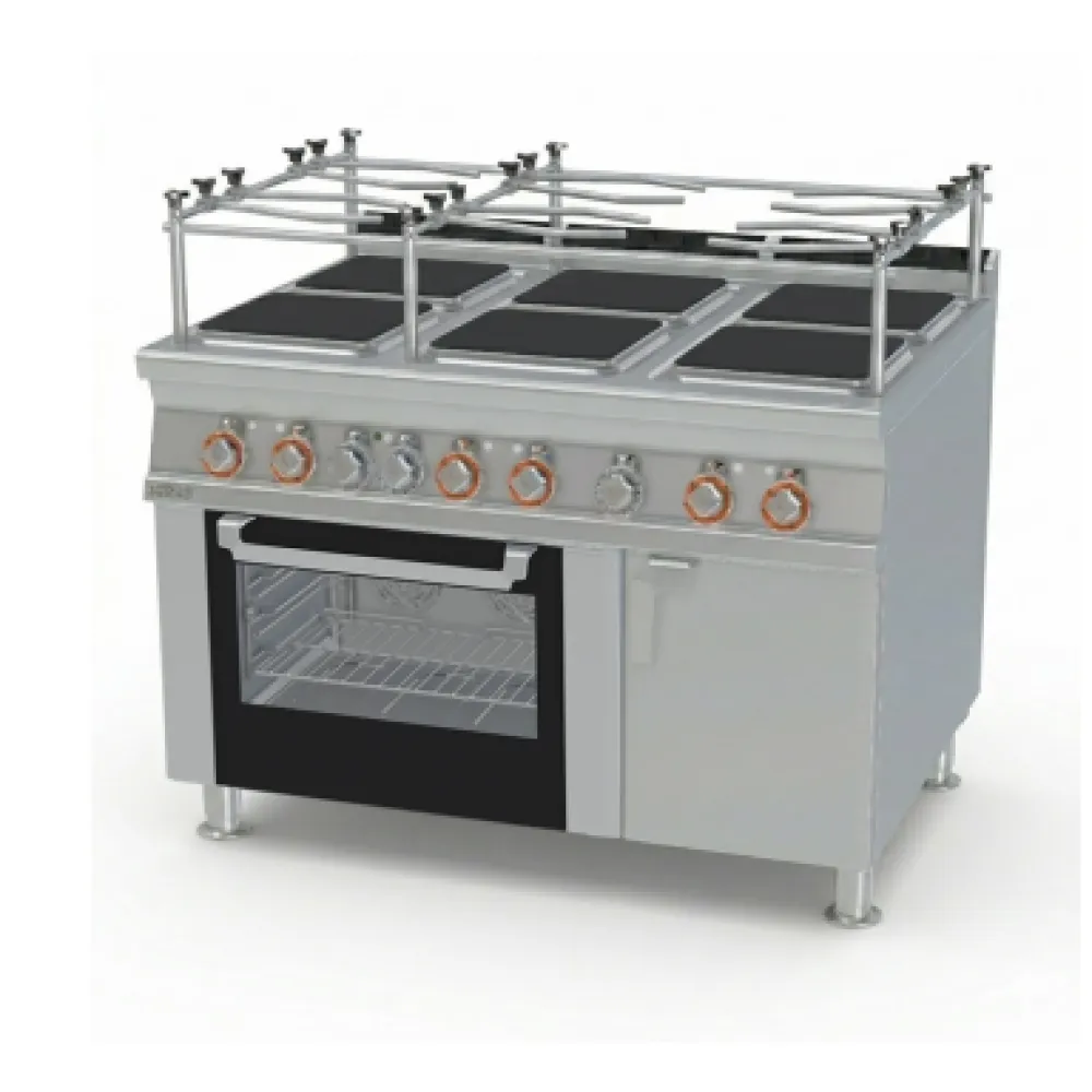 Plaque de cuisson électrique 6 feux avec four 90 cm LOTUS CFVQ6-912ETVX/V
