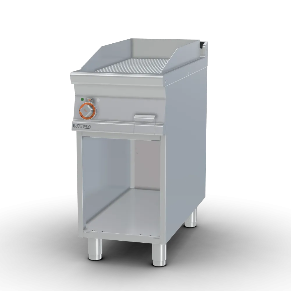 Fry-top à plaque striée LOTUS FTR-94ET sur meuble ouvert 90 cm