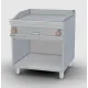 Fry-top électrique nervuré LOTUS FTR-98ET sur meuble ouvert 90 cm