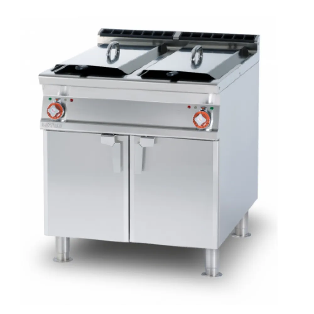 Friteuse électrique professionnelle LOTUS 18+18 L avec meuble neutre F2/18-98ETX