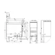 Friteuse à gaz LOTUS F2/25-98G avec armoire neutre 25+25 L
