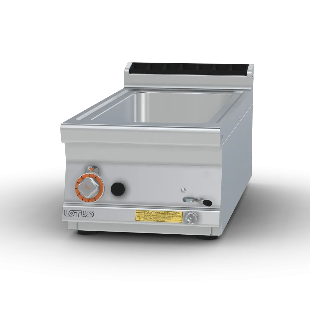 Bain-marie à gaz LOTUS BMT-94G pour cuves GN1/1 et GN1/3