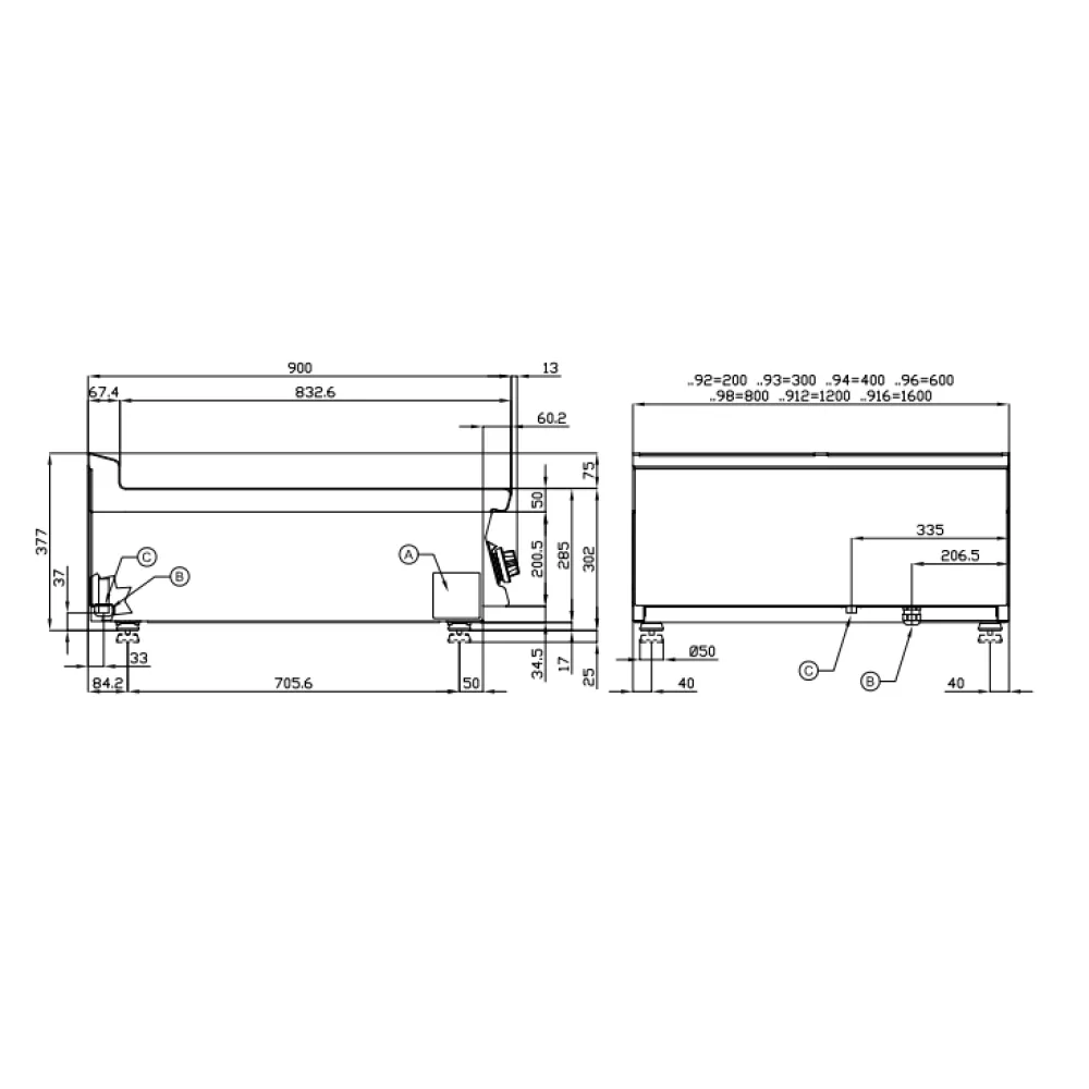 Fry top lisse électrique LOTUS FTLT-98ET 2 zones de cuisson