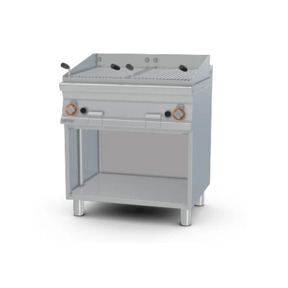 Fry top gaz LOTUS Gas Grill 70 CW-78G à plaque lisse et pierres de lave