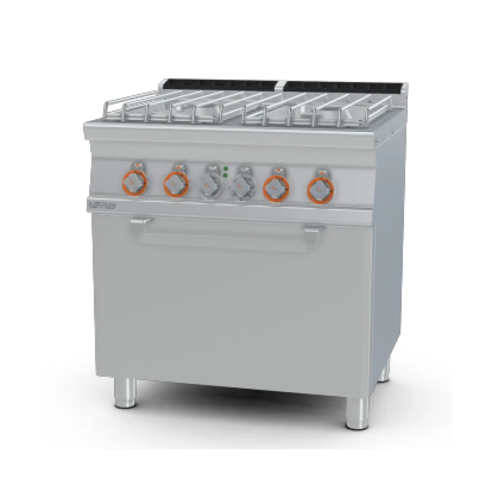Range gaz 4 feux avec four électrique LOTUS CF4-78GPE