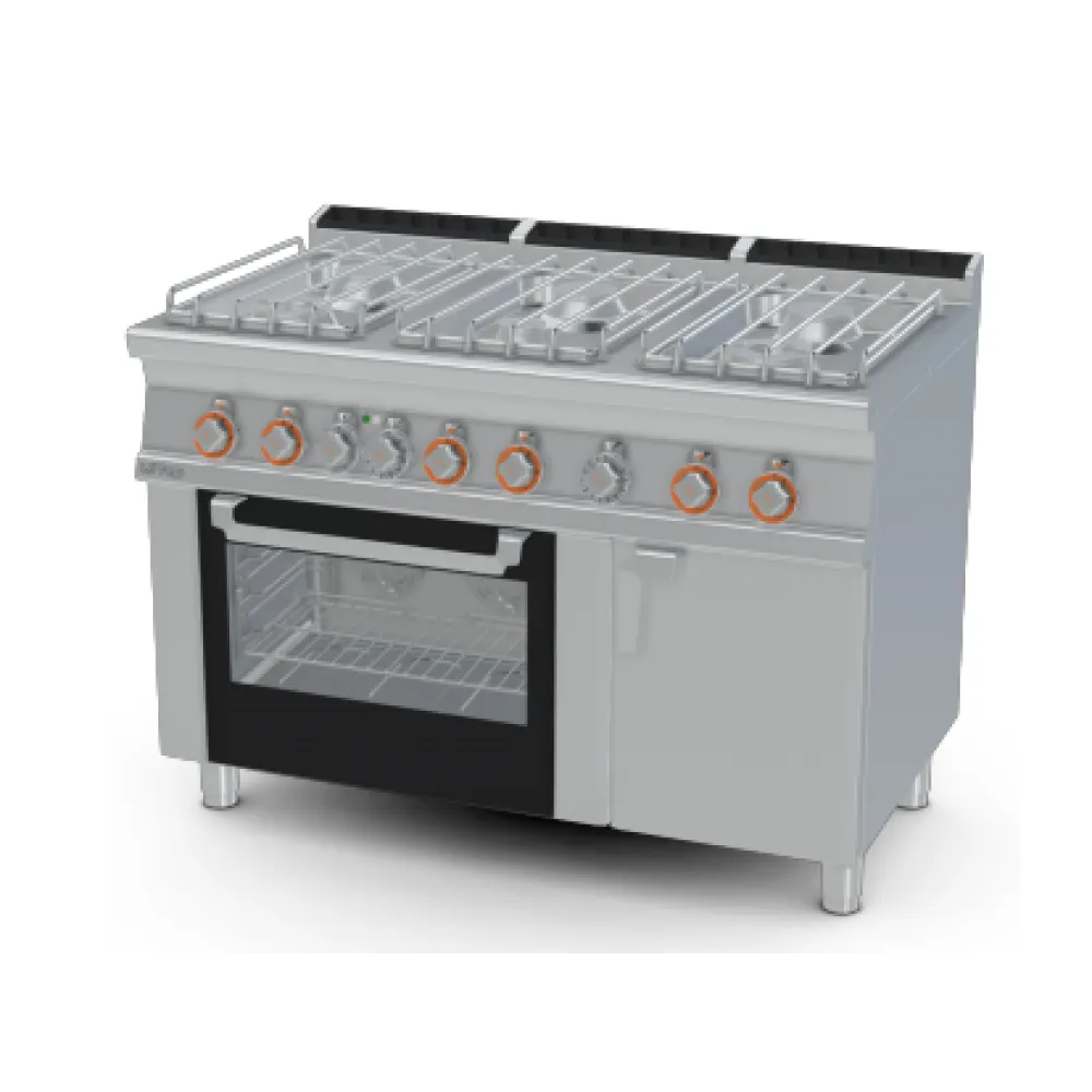 Range gaz 6 feux avec four électrique multifonction LOTUS CFV6-712GPEV/V