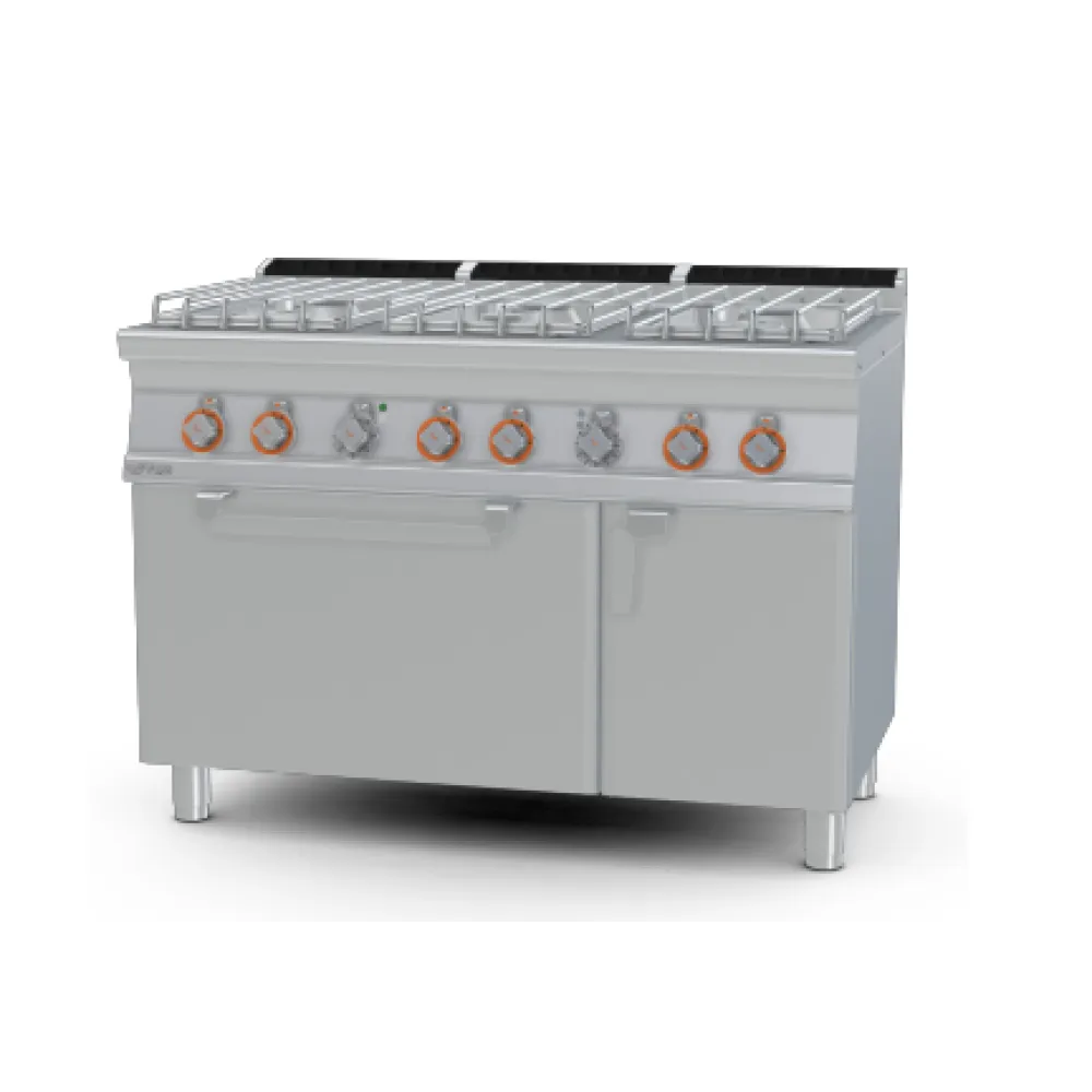 Range gaz 6 feux avec four électrique multifonction LOTUS CFV6-712GPEV, 35 kW