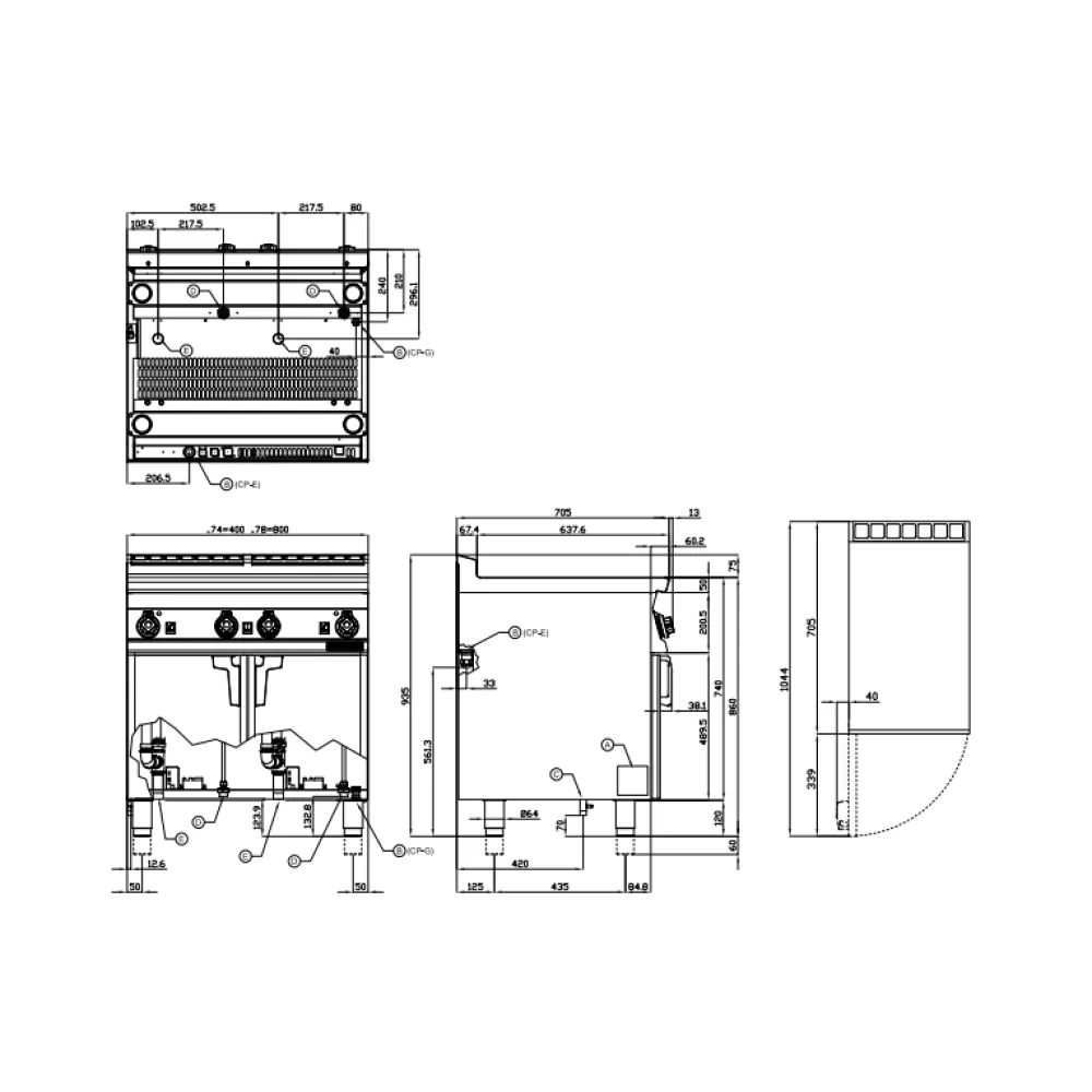 Friteuse à pâtes à gaz 25 L LOTUS CPA-74G