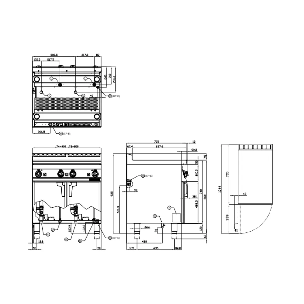 Pasta Cooker Gas AUTOMATIC 25+25 L LOTUS CPA-78G