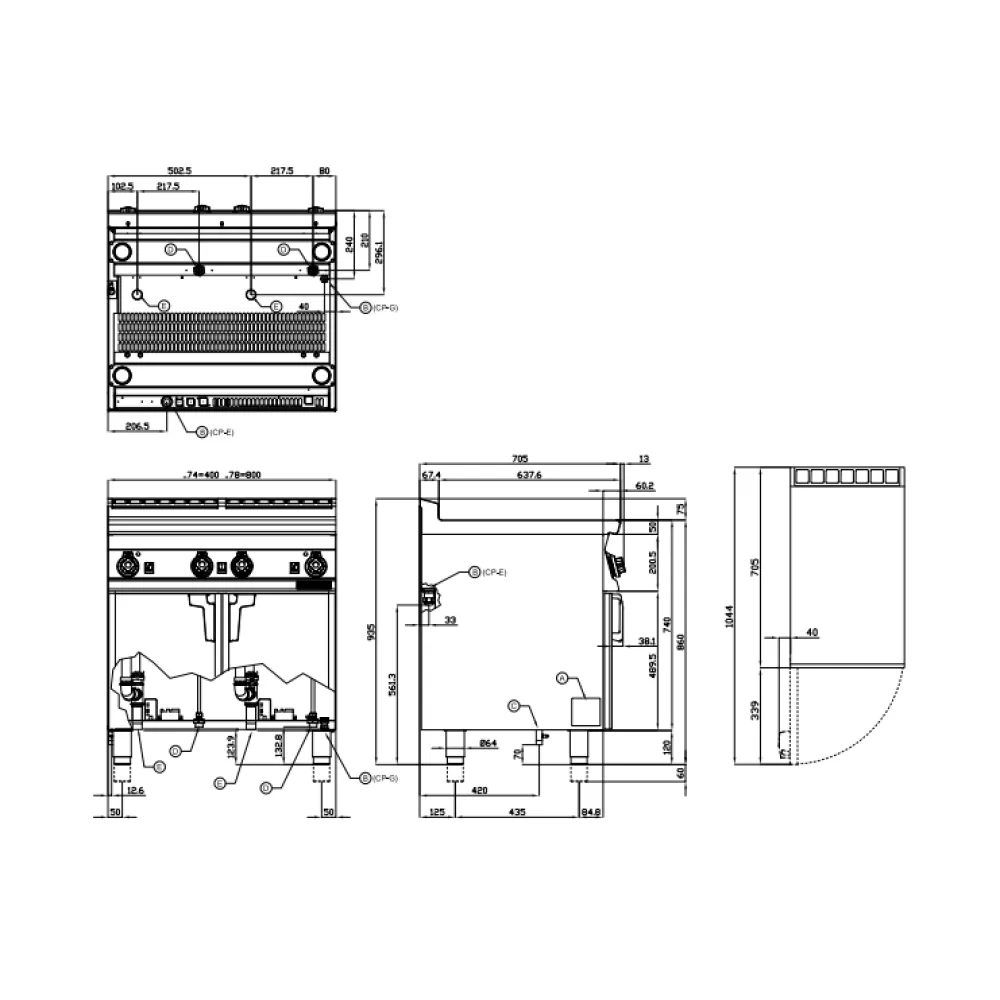 Pasta Cooker LOTUS CP-78G 25+25 L à gaz professionnel
