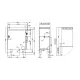 Fry-top gaz nervuré LOTUS FTR-74G sur meuble ouvert 70 cm