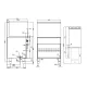 Friteuse à gaz professionnelle LOTUS F45-78G avec meuble neutre 45 L