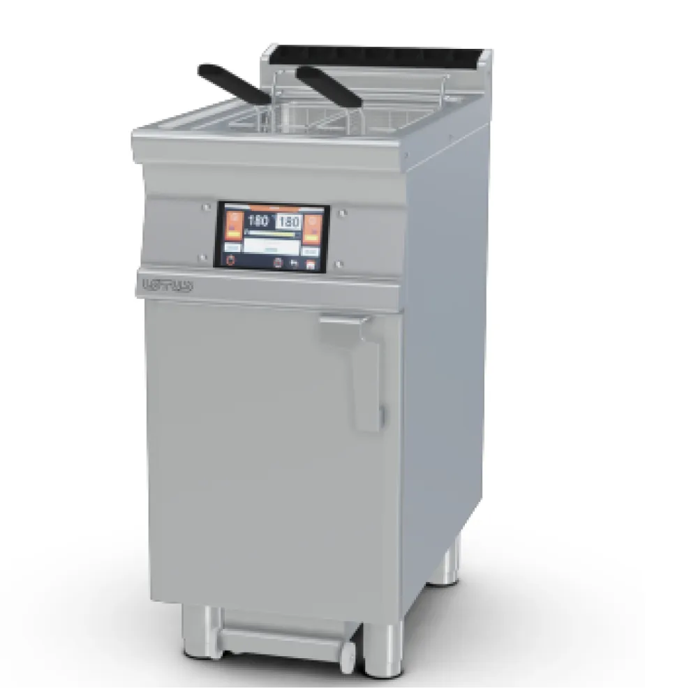 Friteuse électrique LOTUS F18-74ETDP avec armoire neutre et écran tactile 18 L