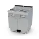 Friteuse à gaz LOTUS 18+18 L avec écran tactile et armoire neutre, 70 cm